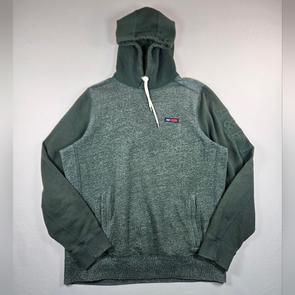 Vintage Y2K 90s Abercrombie & Fitch Heritage Hoodie Marled Green Fade XXL
